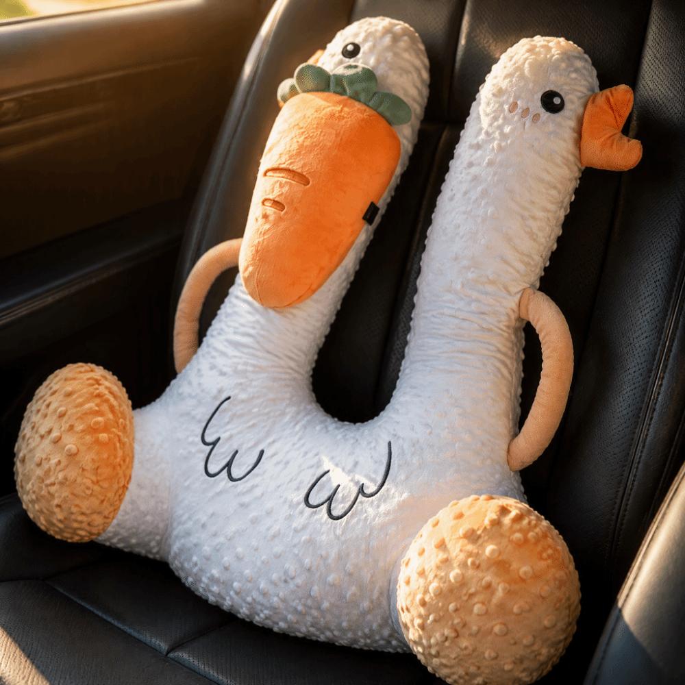 Foam Plush Car Neck Headrest Neck Protection Sleeping Pillow Cute Car Pillow Car Rear