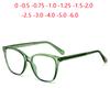 Spring Leg Blue Light Blocking Oval Myopia Eyeglasses With Degree Fashion  Women Minus Sight Glasses 0 -0.5 -0.75 To -6.0