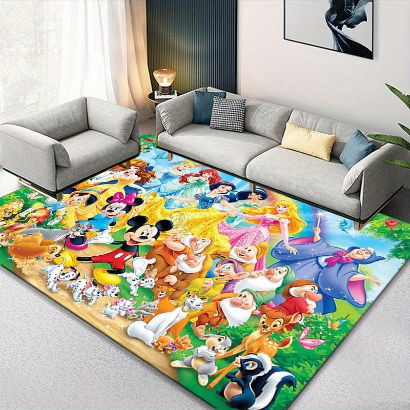 1 Stück Disney Mickey Maus und Minnie Muster Teppich Läufer Rutschfester Teppich Handwaschbar Fußmatte Geeignet für Wohnzimmer Schlafzimmer Heimdekoration