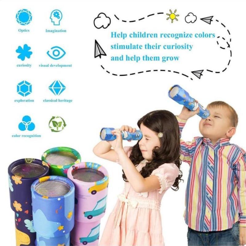Toys Educational Rotating Magic Kaleidoscope 1Pc Color Random Large Early Science Experiment Creative