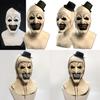 Gruselige Halloween-Clownmaske Kopfschmuck für Cosplay und Partys Schreckliches weißes Latex