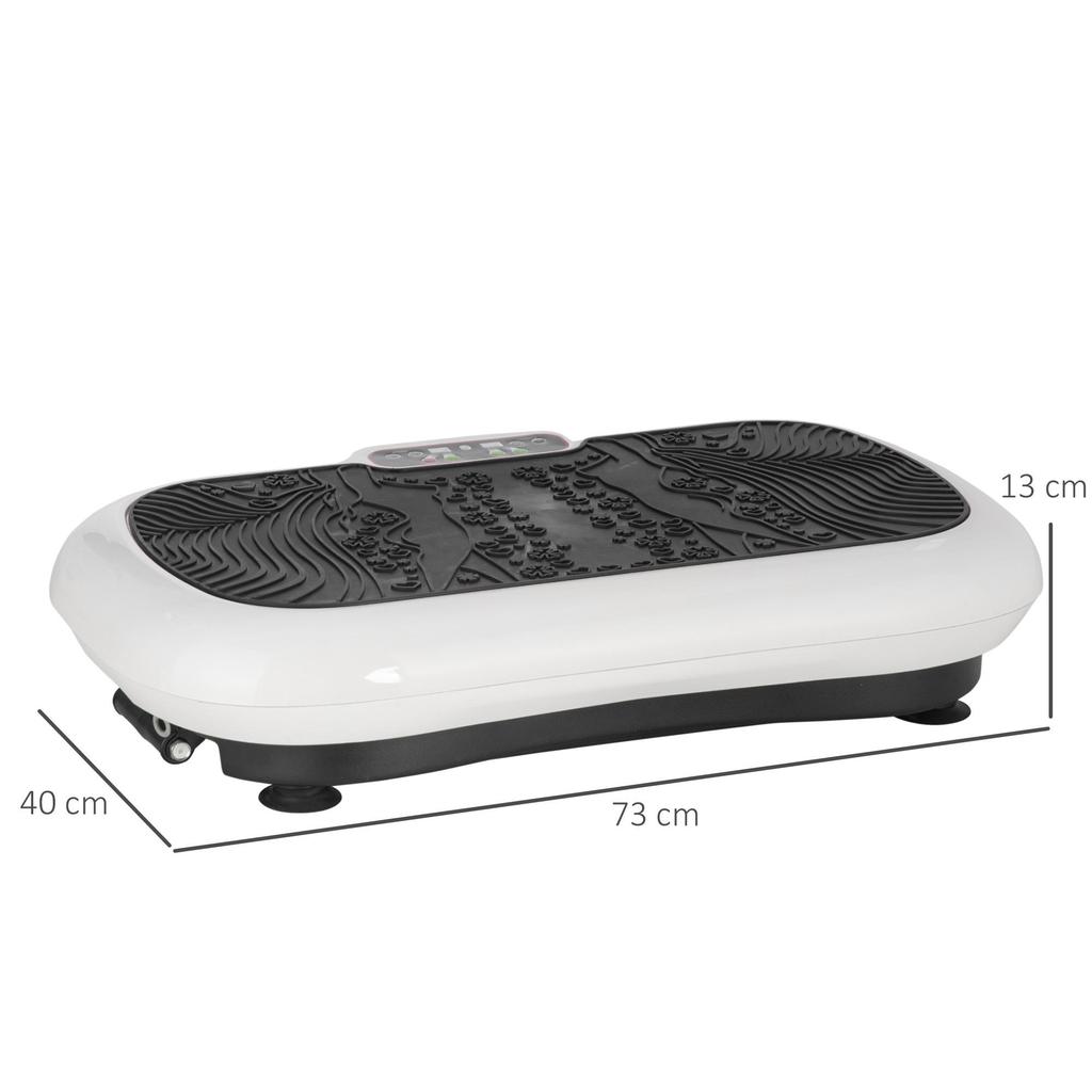 HOMCOM Vibration Plate with 99 Levels, 2 Fitness Bands