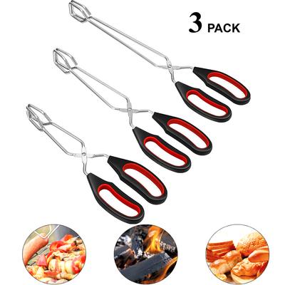 3 Stück Scherenzangen 12 Zoll/ 11 Zoll/ 9 Zoll Grill-Scherenzange Edelstahlzangen mit Kunststoff