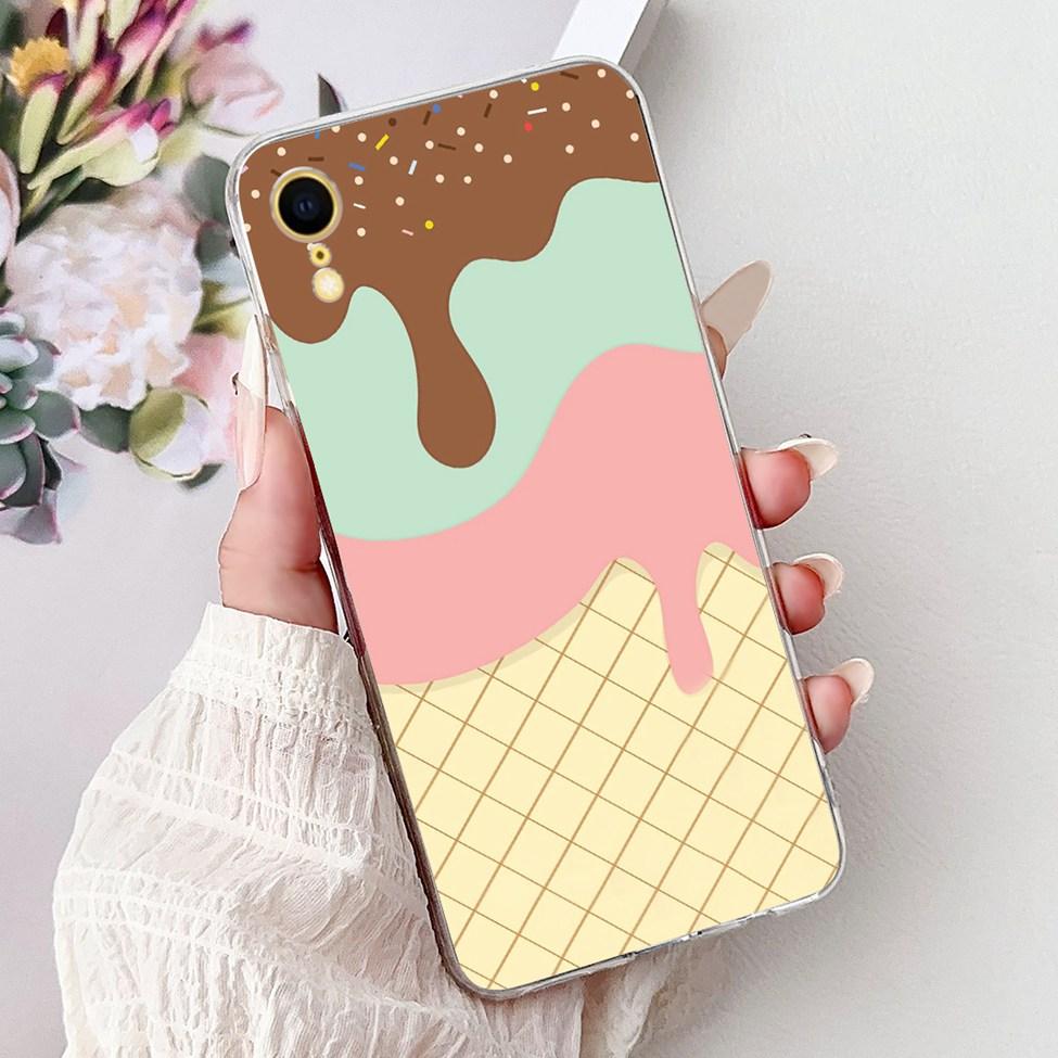 Klar Für iPhone XR Hülle Abdeckung Luxus Mode Blumen Süße Katze Lustig Cool Bemalt Weiche Handyhülle A2105 A1984 A2107 A2108 A2106