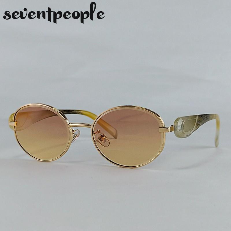 Small Frame Oval Steampunk Sunglasses Women  Luxury Brand Vintage Metal Punk Sun Glasses For Ladies Fashion Outdoor Shades