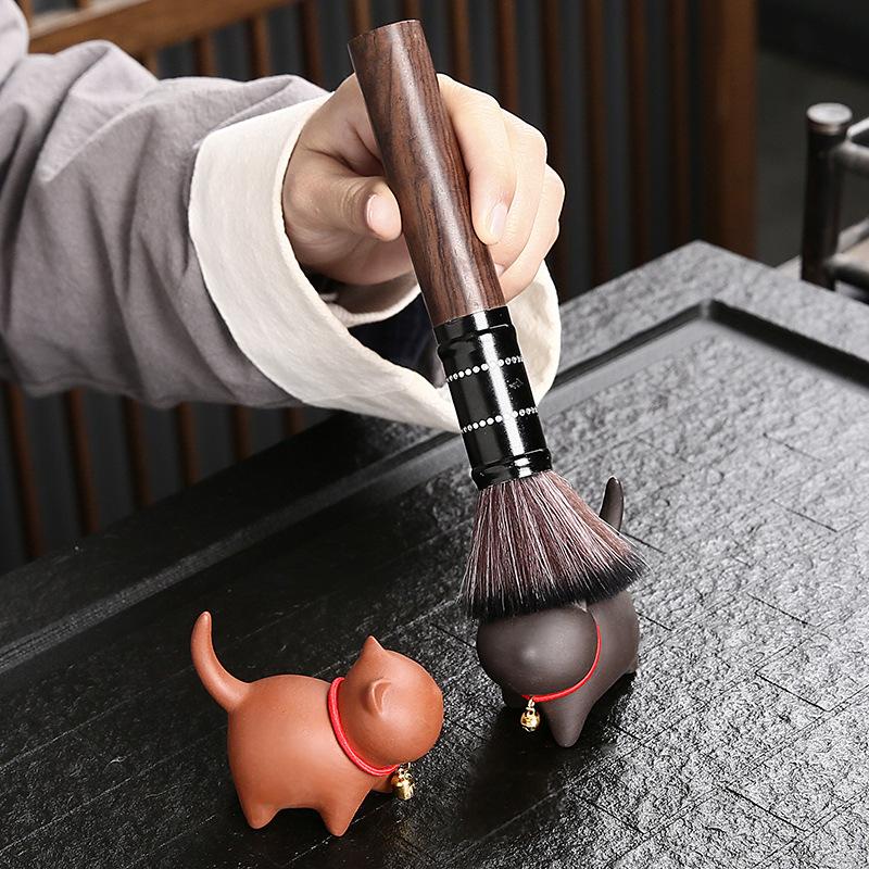 Creative Kitten Modeling Ceramic Kung Fu Accessories Purple Clay Tea Set for Pets Cute Cat Raise Tea Fun Home Tea Art Ornaments
