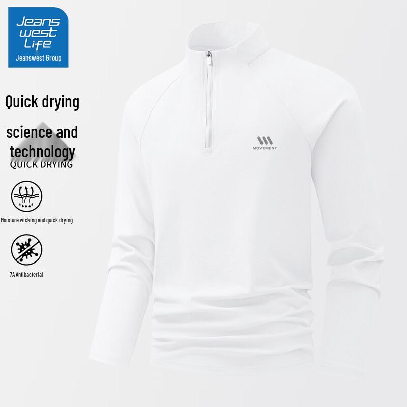 

JEANSWEST LIFE Men s Long Sleeve Quick-Dry Anti-Bacterial T-Shirt 2XL