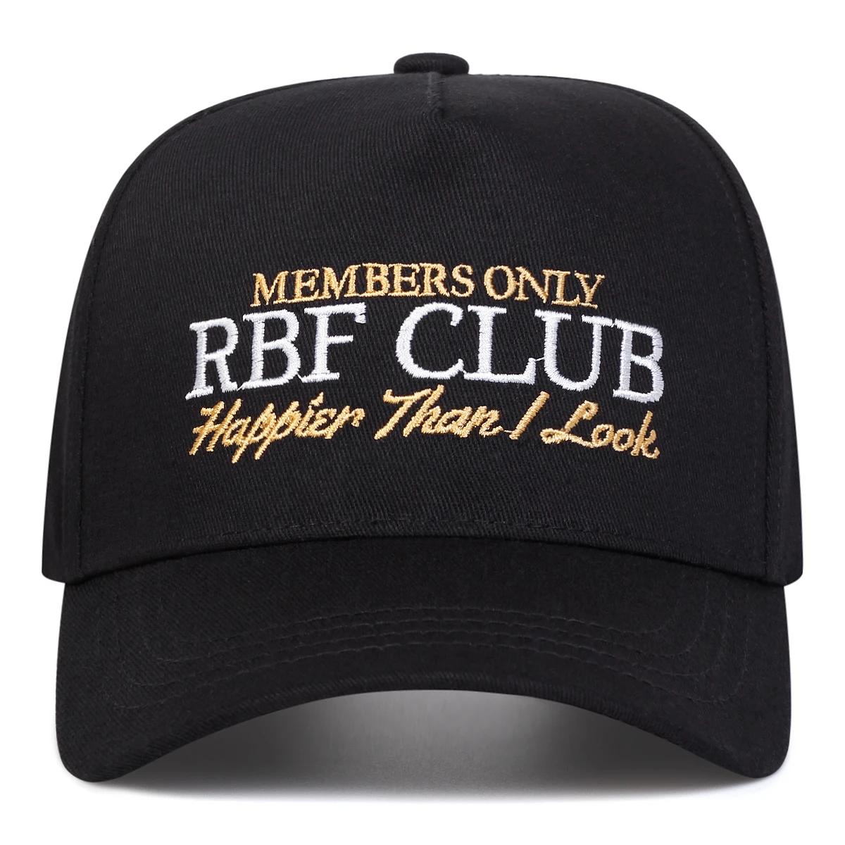 

Unisex Rbf Club Letter Embroidery Baseball Caps Adjustable Casual Hats Spring And Autumn Outdoor Sunscreen Hat