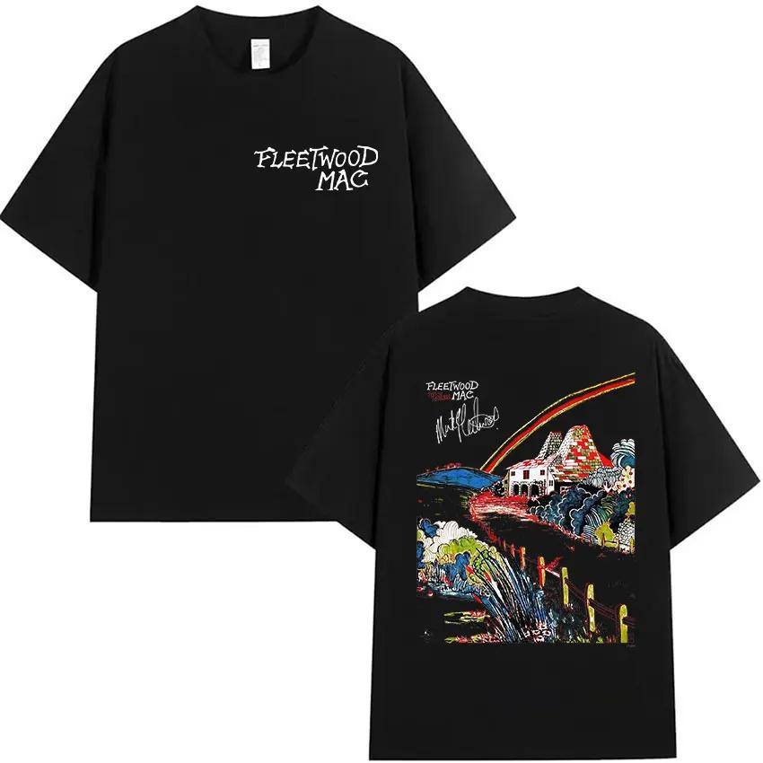 

Rock Band Fleetwood Mac Tour 2026 Merch T Shirts Unisex Women Harajuku Fashion Retro Tshirt 100 Cotton Oversized Tees Streetwear S