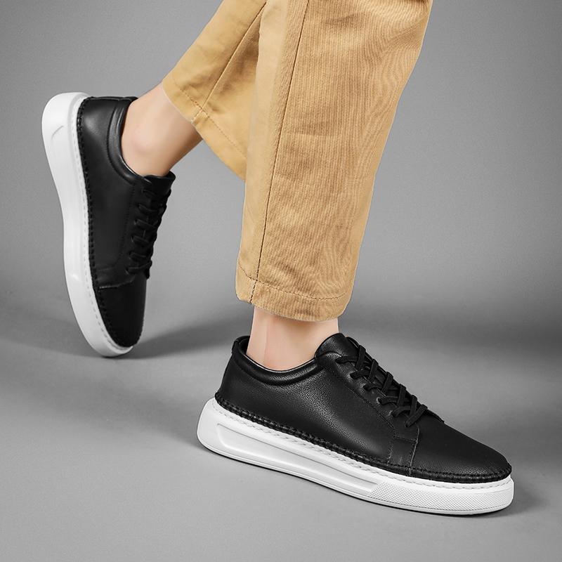 Genuine leather board shoes Brand designer style Fashion Street Daily leisure business party High quality adult shoes Sports