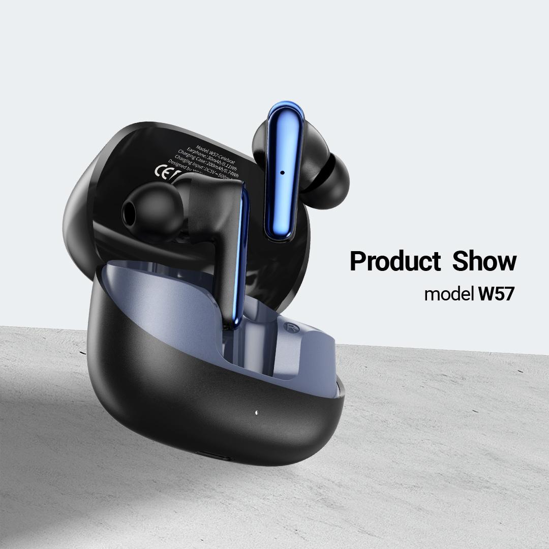 

CELEBRAT W57 TWS Bluetooth-compatible In-Ear Earphone Heavy Bass Stereo Wireless Music Headset A