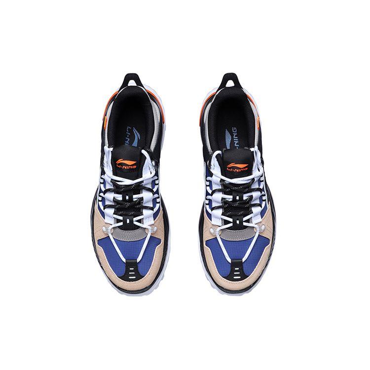 Li-Ning Durable Warm Low-Top Running Shoes Unisex Sneakers Blue Apricot Black AGLR011-3