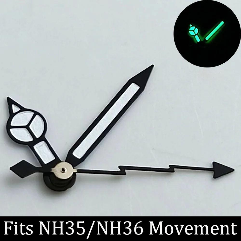 High quality watch hands blue-green/green luminous hands suitable for N H35 NH36/ETA 2836 2824/8205 8215 movements