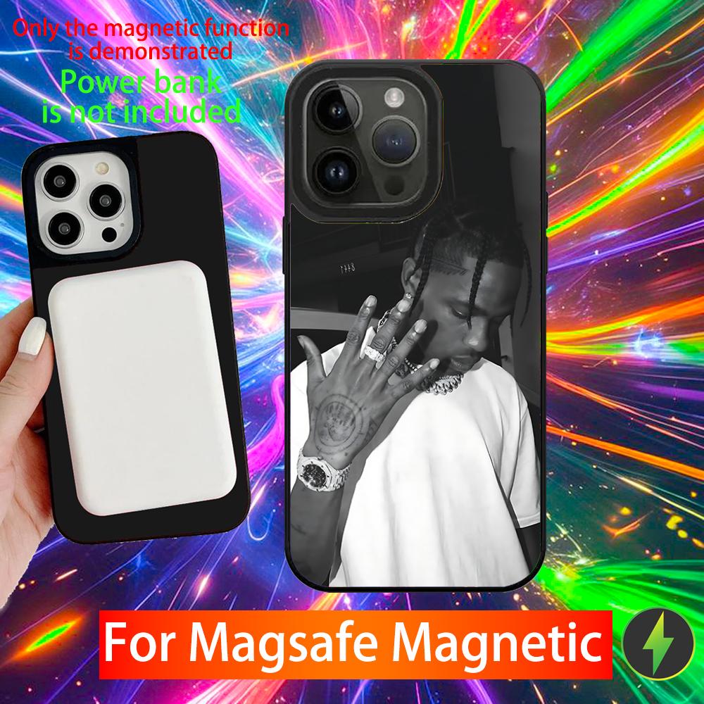 T-Travis Rapper S-Scott Phone Case For iPhone 16,15,14,13,12,11,Pro,Max,Plus,Mini,SE New Magsafe Magnetic Wireless Charging