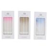 New Gradient Champagne Straight Candle Birthday Romantic Party Gradient Pink Blue Boxed Pencil Candle