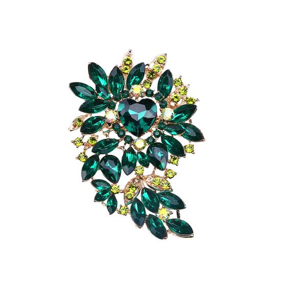 Spilla A Cuore Rosso Con Strass | Fibbia Sciarpa Elegante | Accessori Moda Donna In Lega | Regalo Confezione