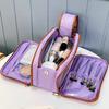 Portable High Capaci Collision Color Makeup Pouch Travel Toiletry Storage Bag Multi-Functional Cosmetic Bag Handbag Organizer