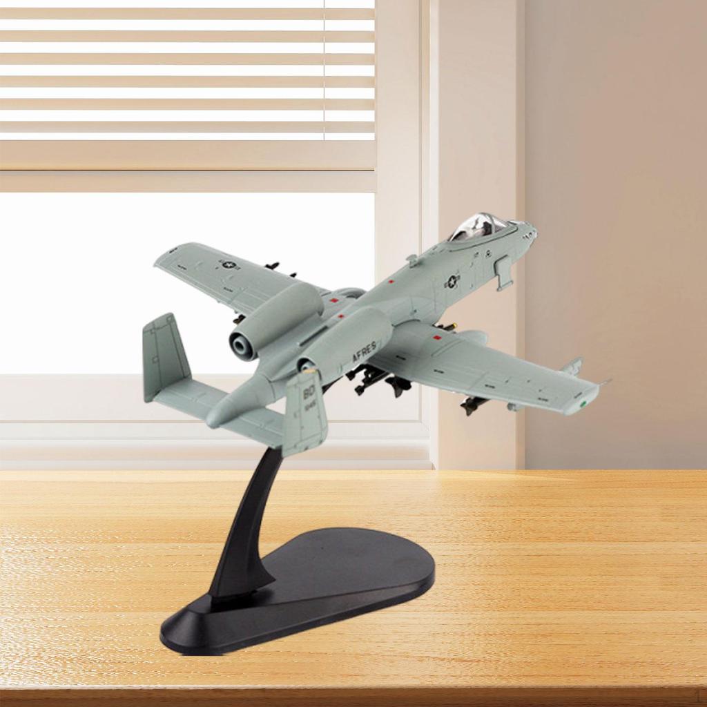 1/100 A10 Fighter Model Collection Desktop Decor Miniature Birthday Gift Ornament Airplane for