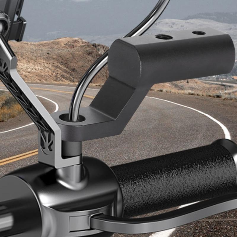 Adjustable Bike Phone Holder Support Extension Rod Aluminum Construction Universal Quick Tool Less Setups Anti Slip Grip