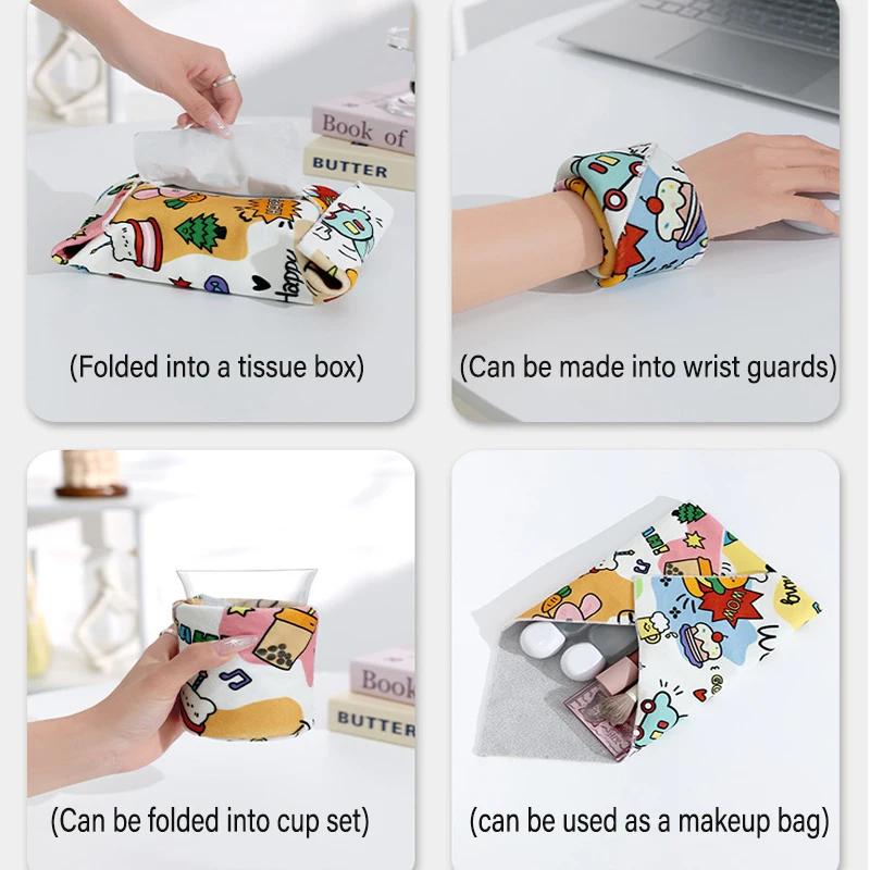 Portable Magic Cloth Makeup Bag Camera Lens Wrapping Cloth Patch Cloth Storage Bag Self-adhesive Multi-purpose Storage Accessory