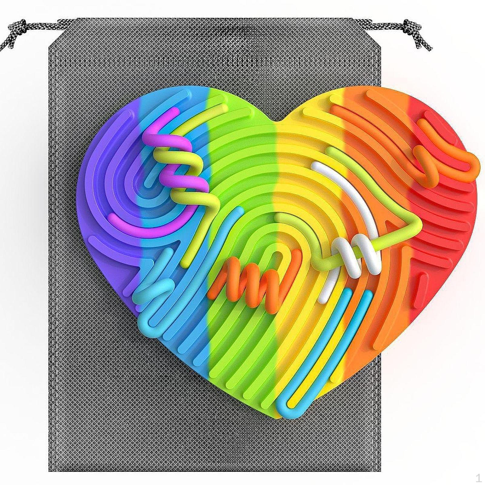 

Сенсорная доска для занятий, развивающая мелкую моторику, успокаивающая силиконовая игрушка для путешествий Heart