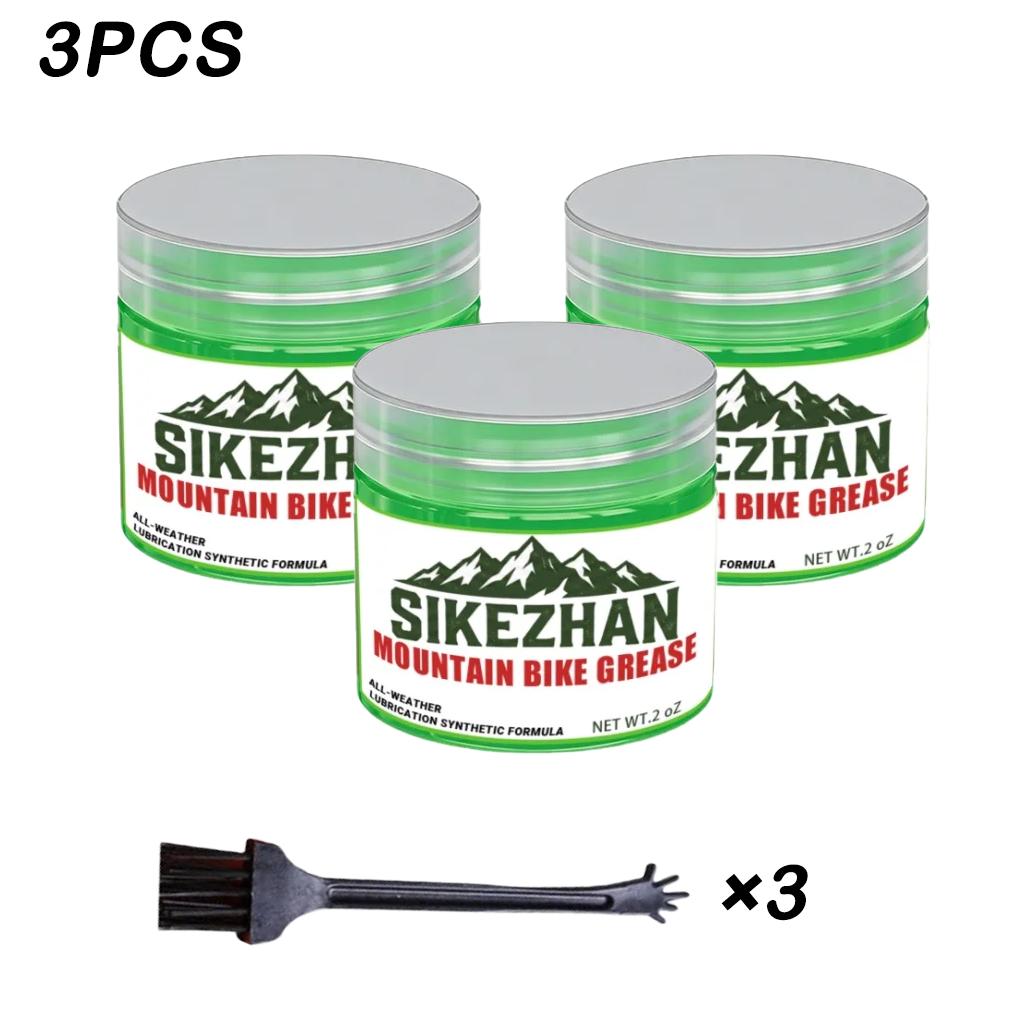 2oz Bike Grease with Brush, Waterproof Anti-Rust High Temp Synthetic Lube for MTB & Road Bike Bearings, Hubs & Headsets