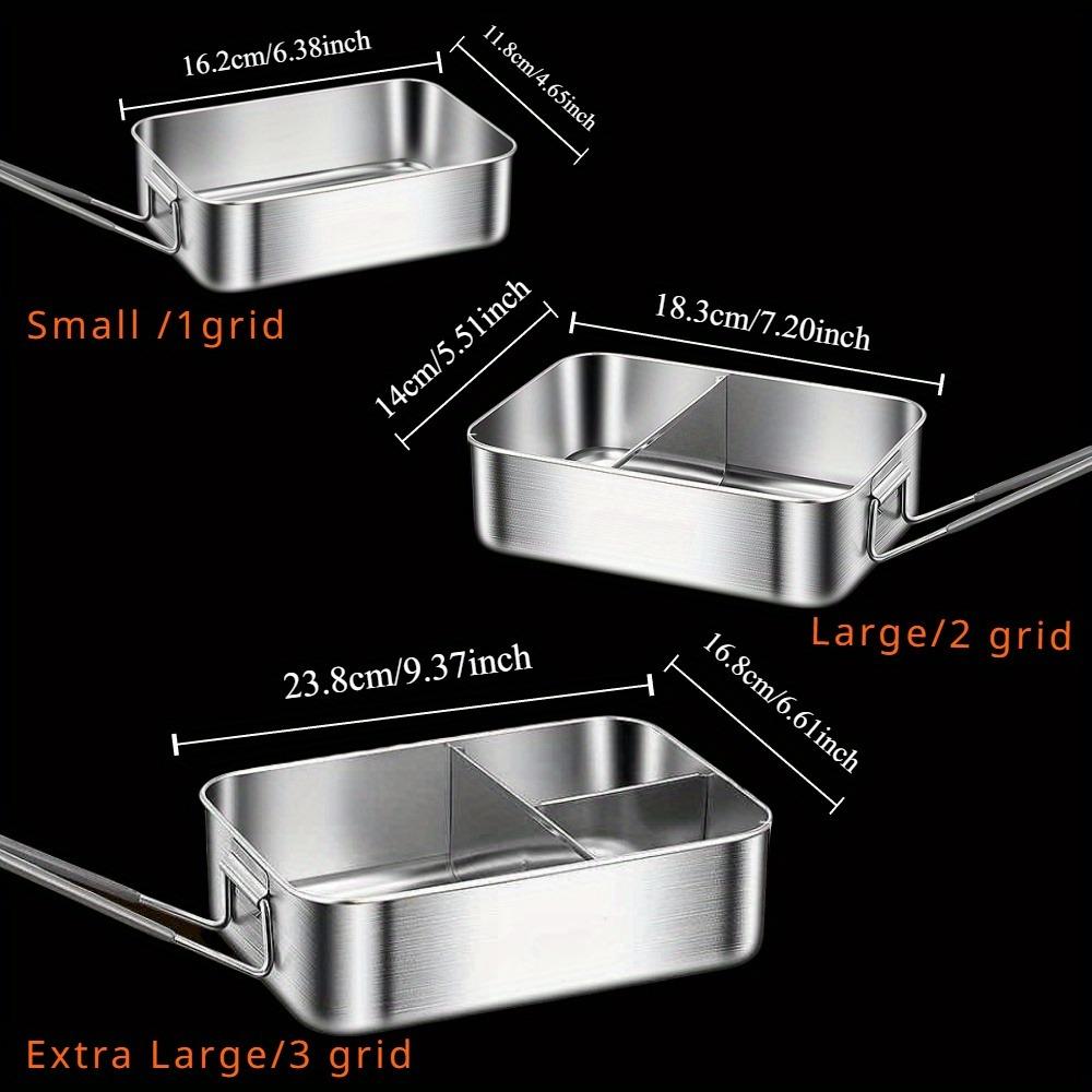 Mehrfachkapazität Edelstahl tragbare Bento Lunchbox auslaufsichere Lunchbox rechteckiger Lebensmittelaufbewahrungsbehälter