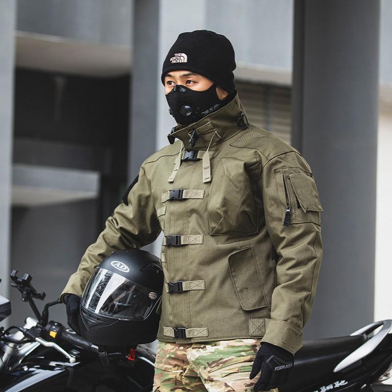 Mens Winter Vintage Motorcycle Riding Jacket