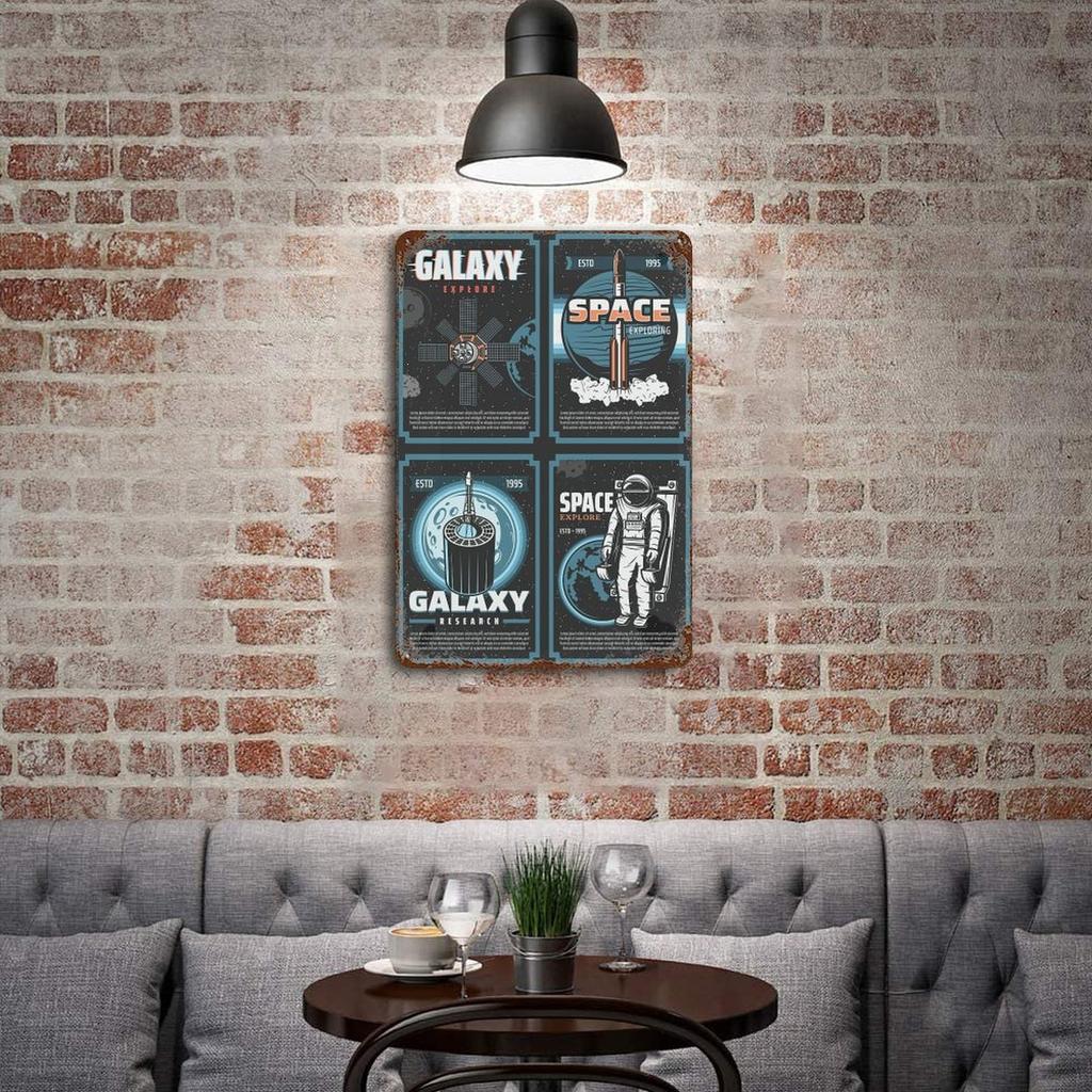 1PC Vertical Retro Patina Iron Tin Wall Plate, 20x30cm or 30x40cm, Aged Metal Poster for Home Cafe Bar Garage or Office Wall Decoration