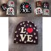Love Letter Pattern Knitted Hat Cap With No Brim Style For Cold Seasons