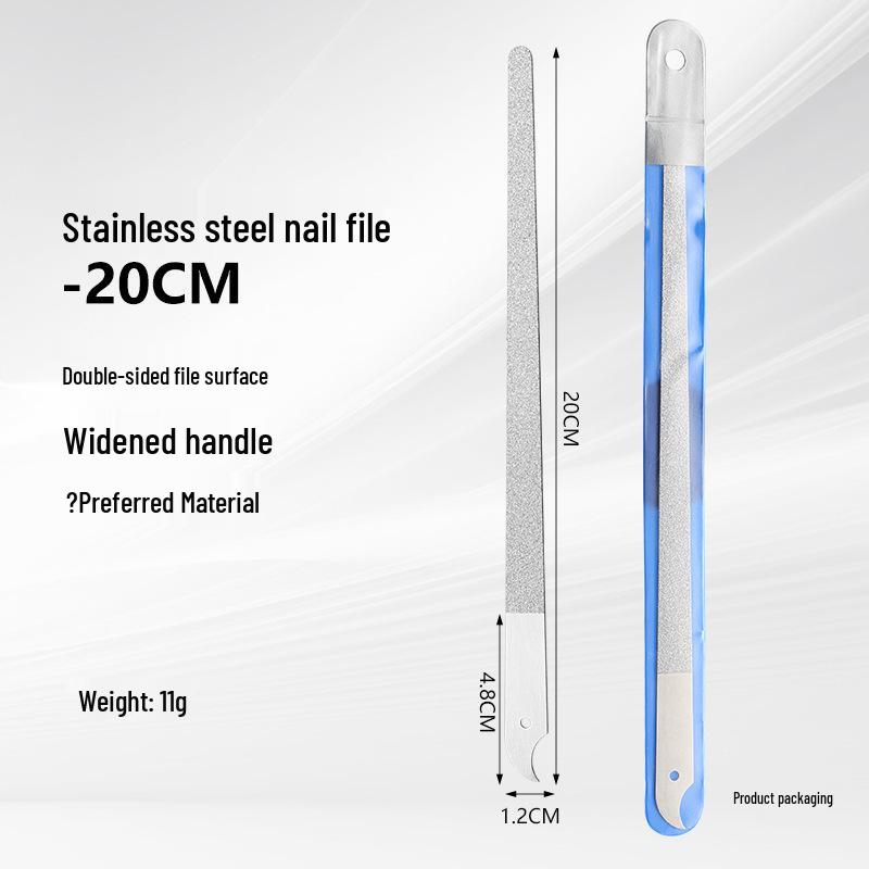 Stainless Steel Double-Sided Nail File and Shaper Tool