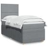 VidaXL Slatted Bed Base with Mattress Light Grey 80x200 Cm Fabric 3294176
