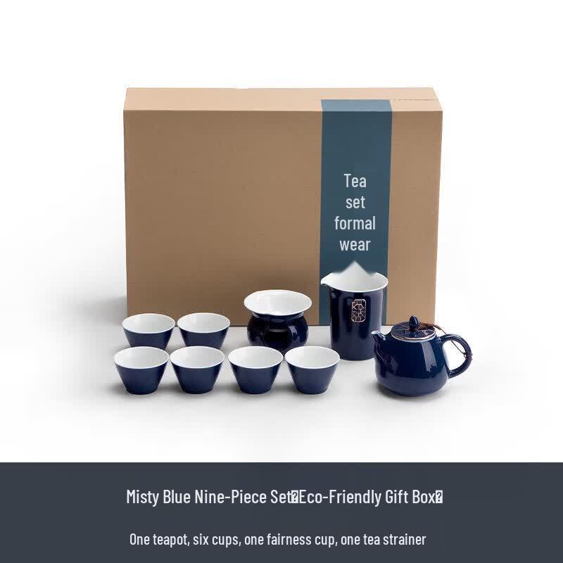 Nanshan Xiansheng Sky Blue Ceramic Automatic Tea Set