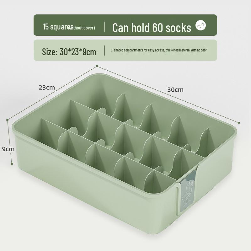 3-in-1 Dustproof Plastic Drawer Organizer for Socks and Underwear