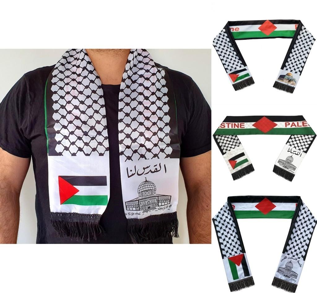 Palestine Flag Scarf High Quality Polyester Material Suitable For Sports And Entertainment