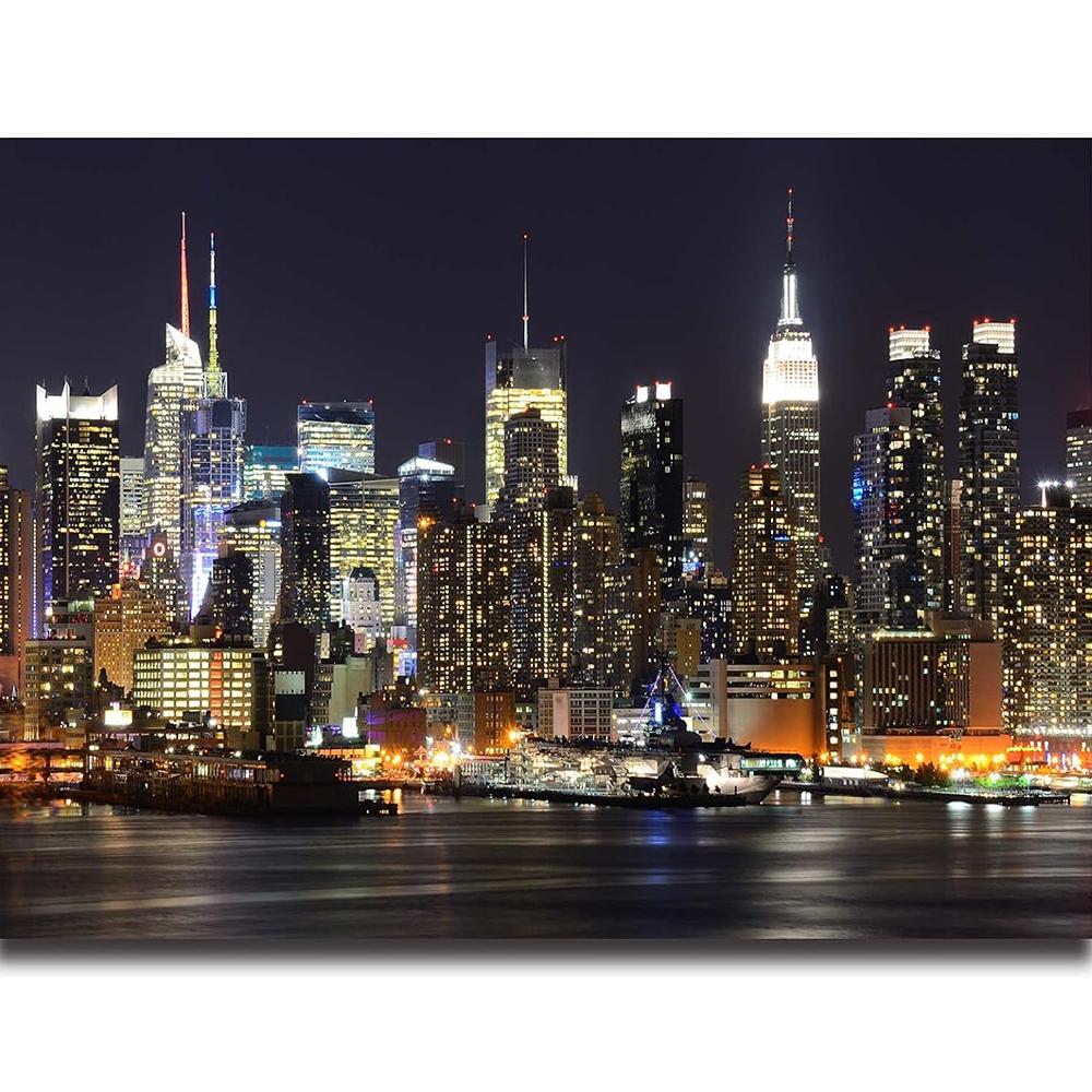 City Photo Wall Mural Night View 3d Wallpaper For Bedroom Living Room Removable Mural
