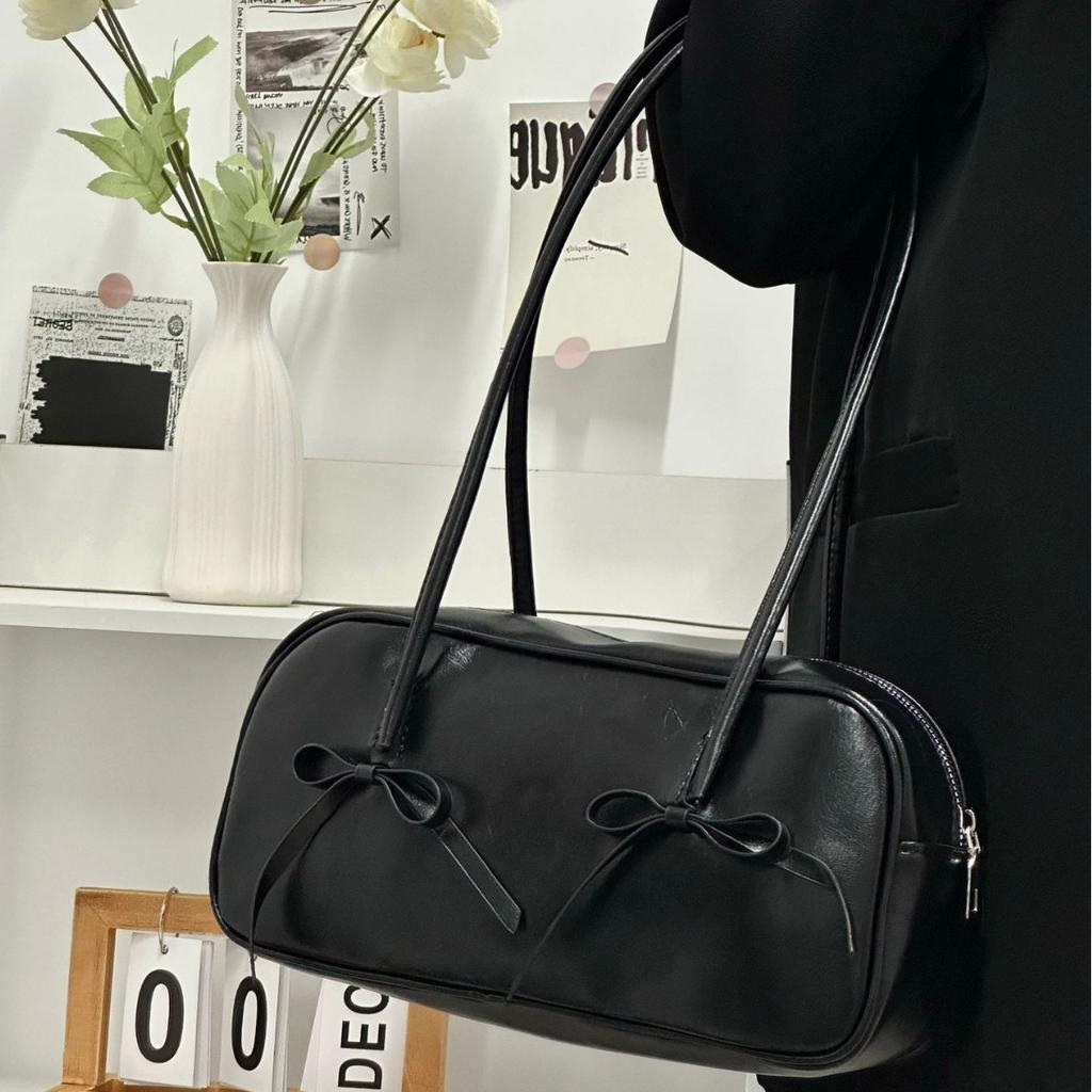 Underarm Bag Single Shoulder Niche Autumn Winter New Bowknot Bag Women Baguette Bag Fashion Commuting High-end Handbag