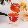 Shiny Diamonds Easter Egg Metal Crafts Home Desktop Decor Jewelry Box Gifts