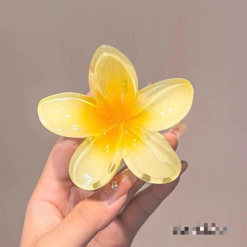 Vintage Damen Mehrfarbige Frangipani Fee Haarspange