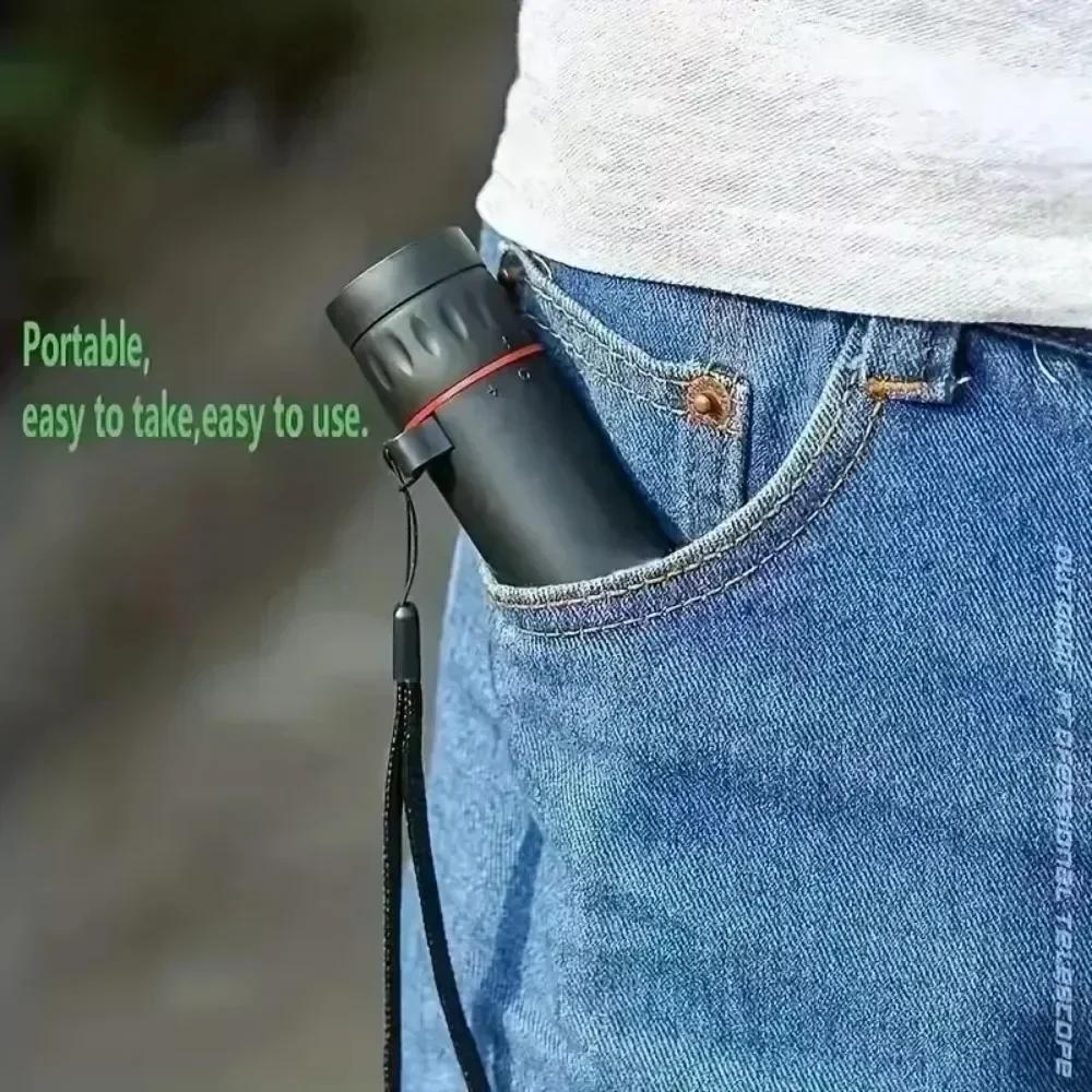 1pc Mini Portable 2000x25 HD Monocular Telescope Mobile Phone Telescope with Holder Camping Hunting Birdwatching Telescope