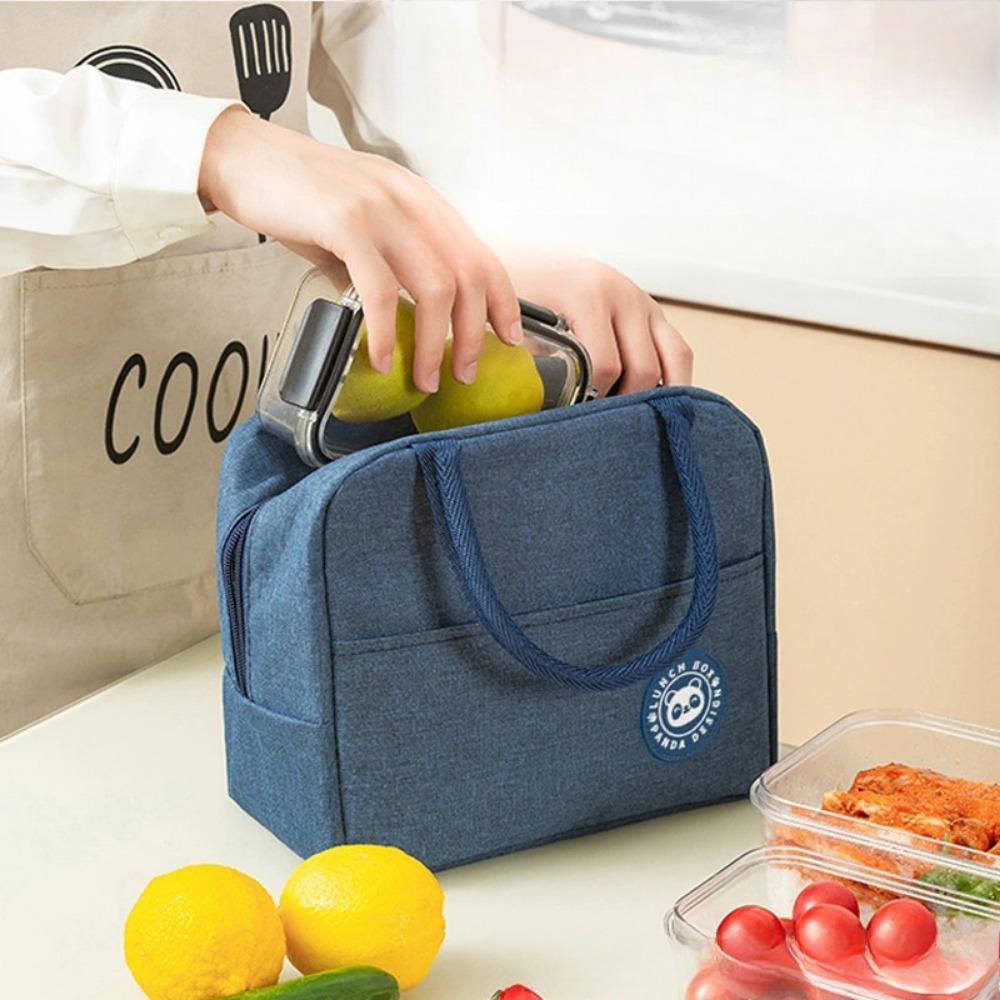 Portable Lunch Box Bag Waterproof Portable Lunch Insulation Bag Waterproof Student Outdoor Thickening Bento Handbag Lunch Bag