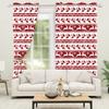 Christmas Home Window Curtains Red White Festive Printed Living Room Bedroom Holiday Decor Drapes Curtain With Grommet Polyester Ideal For Area