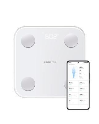 Xiaomi S400 Körperanalysewaage, App-kompatibel, 25 messbare Werte: Körperfettanteil, BMI, Grundumsatz, Wassergehalt, Herzfrequenz, M