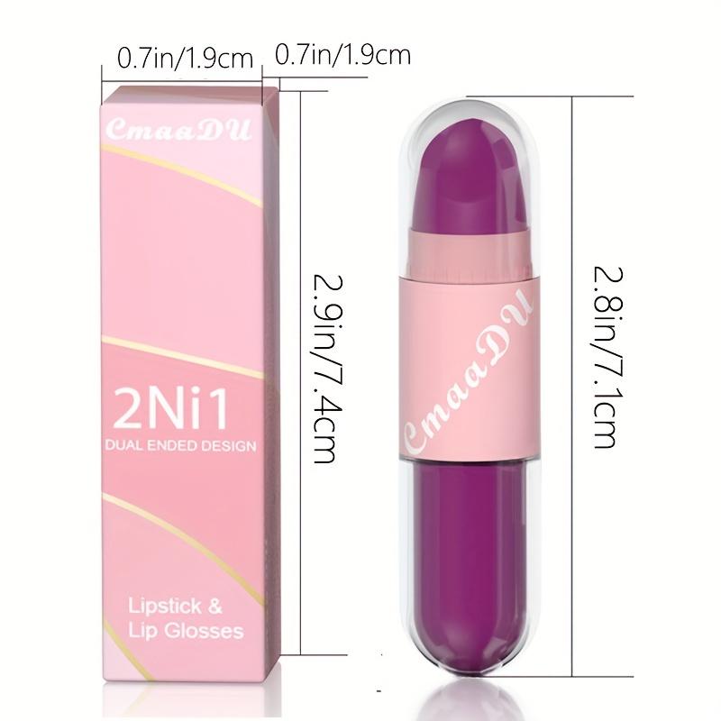 Double Head Matte Lipstick Lip Gloss Red Lipstick Waterproof Long Lasting For Halloween Masquerade COSPLAY Party Makeup Valentine's Day Gifts