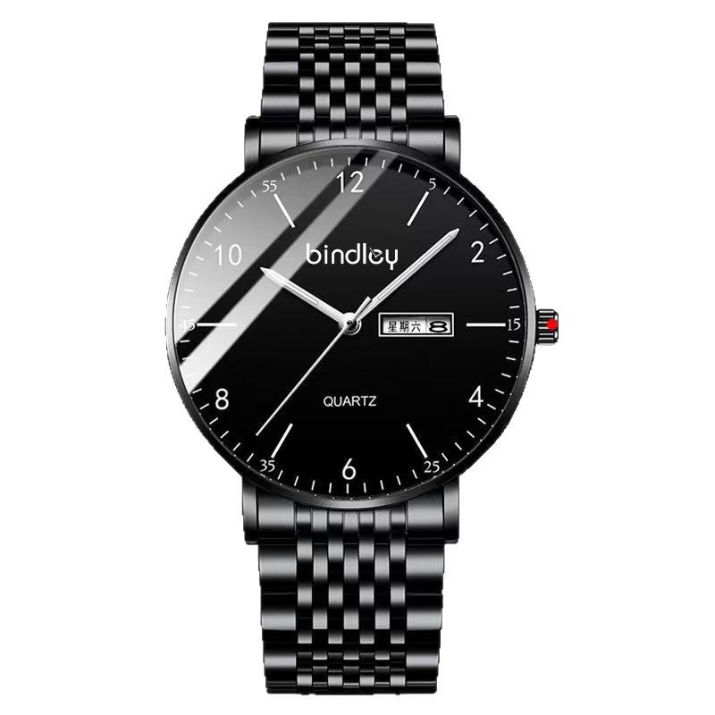 Men's Silent Ultra-Thin Luminous Waterproof Quartz Watch for Teens