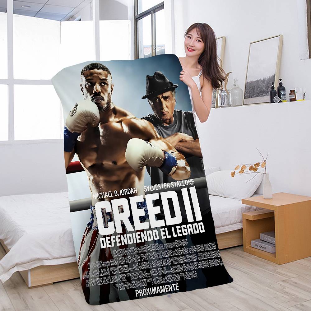 Boxing Fight Movie Creed II Microfiber Printed Beach Towel Mountain Climbing Yoga Beach Swimming Running Absorbent Soft Towel