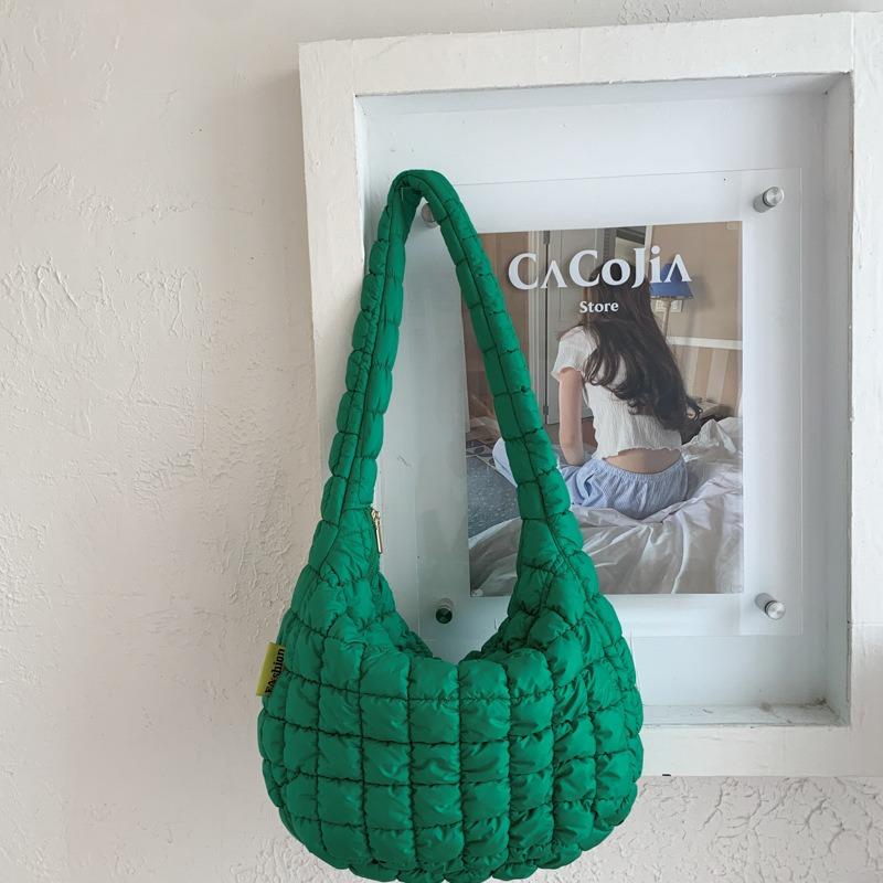 Новая складчатая сумка-облако модная однолямочная портативная сумка-пельмень большая вместимость пух-перо подмышечная женская сумка