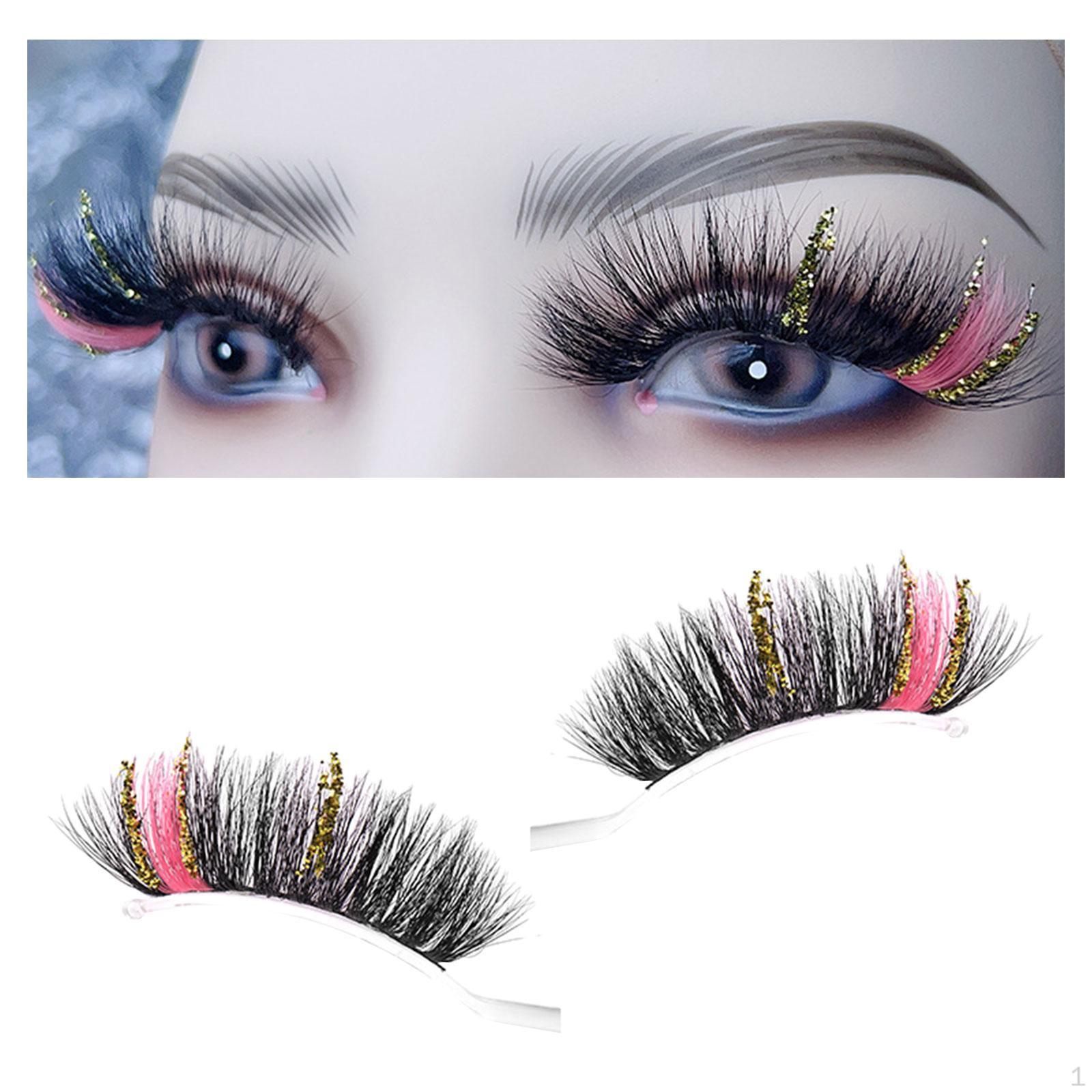

Цветные накладные ресницы для праздничных случаев Light Pink 24mm