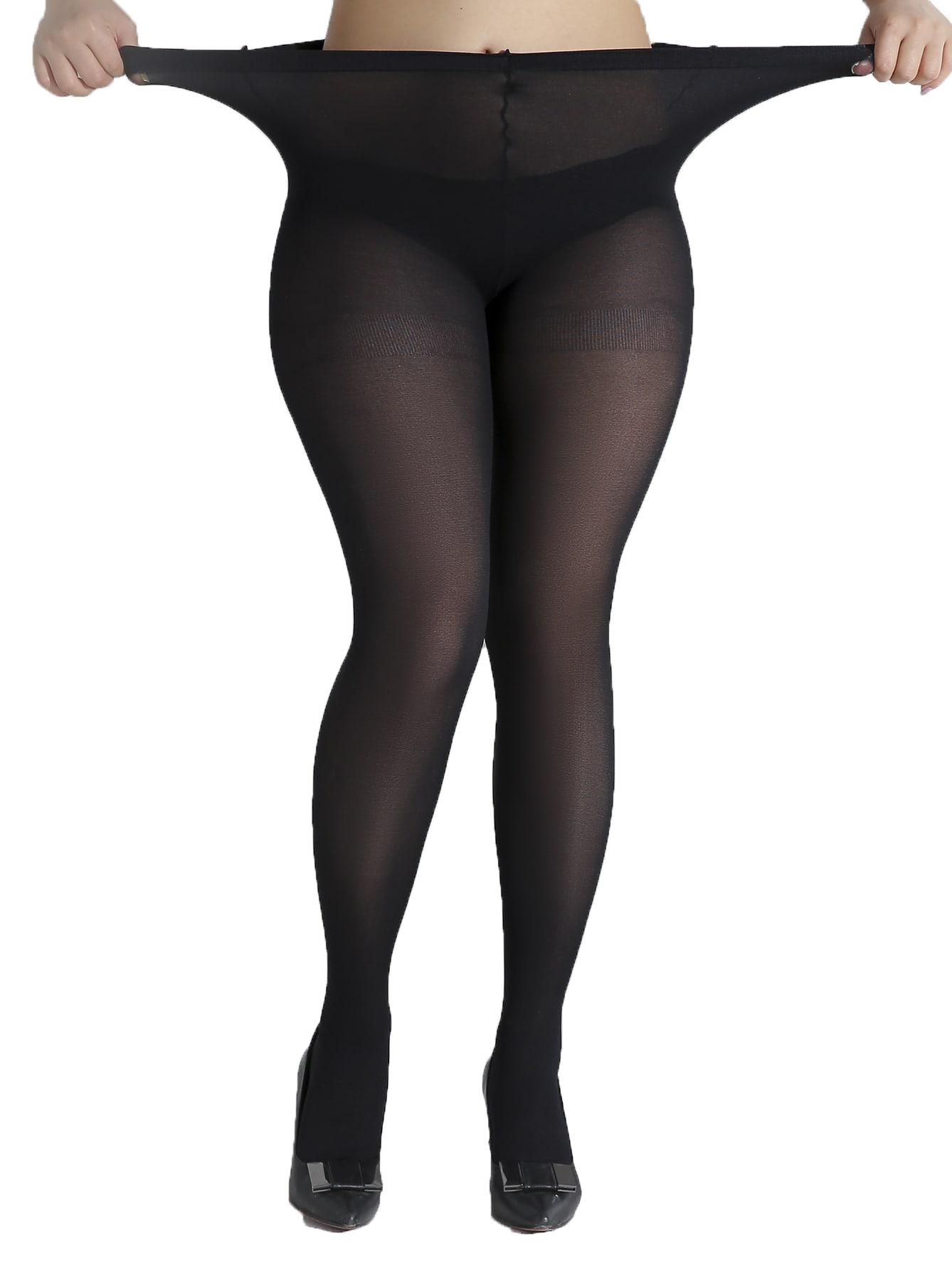 

Ultra-Thin High Waist Tummy Control Tights Large Size Women 120Kg Pantyhose Super Elastic Queen Size Sexy Nylon Tights 1XL
