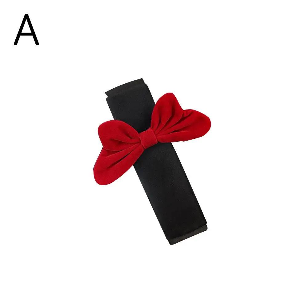 

High Quality Car Headrest Neck Pillow Net Red Creative Fashion Seat Supplies Shoulder Bow Cute Cover Car Car Belt U3C3